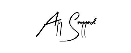 A modern signature idea for name Ajij Sayyad using Arty Signature font. Clean strokes and elegant curves make it stand out instantly. Ajij Sayyad signature style 8 images and pictures png