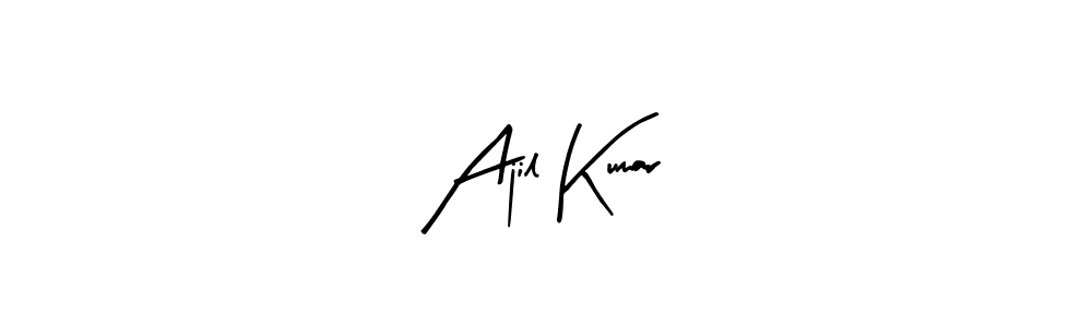 Make a beautiful signature design for name Ajil Kumar. With this signature (Arty Signature) style, you can create a handwritten signature for free. Ajil Kumar signature style 8 images and pictures png