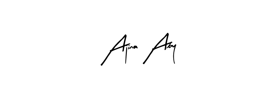 Also You can easily find your signature by using the search form. We will create Ajina Aby name handwritten signature images for you free of cost using Arty Signature sign style. Ajina Aby signature style 8 images and pictures png