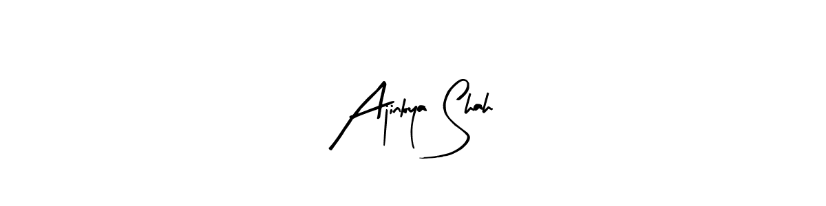 You should practise on your own different ways (Arty Signature) to write your name (Ajinkya Shah) in signature. don't let someone else do it for you. Ajinkya Shah signature style 8 images and pictures png