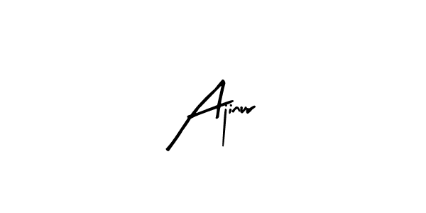 Create a beautiful signature design for name Ajinur. With this signature (Arty Signature) fonts, you can make a handwritten signature for free. Ajinur signature style 8 images and pictures png