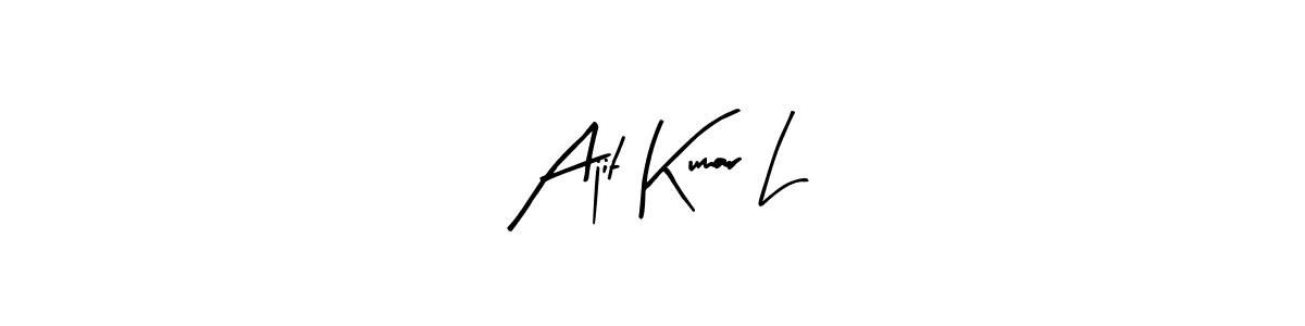 Also You can easily find your signature by using the search form. We will create Ajit Kumar L name handwritten signature images for you free of cost using Arty Signature sign style. Ajit Kumar L signature style 8 images and pictures png
