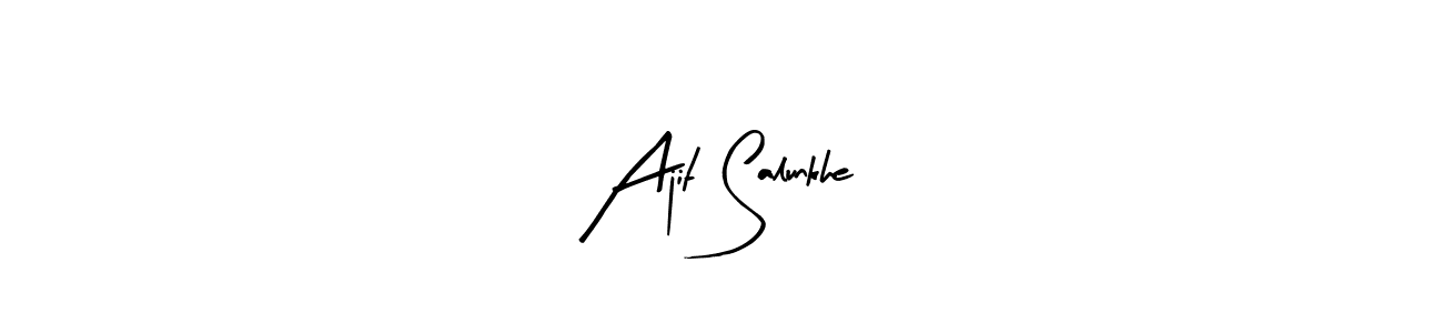 How to make Ajit Salunkhe name signature. Use Arty Signature style for creating short signs online. This is the latest handwritten sign. Ajit Salunkhe signature style 8 images and pictures png