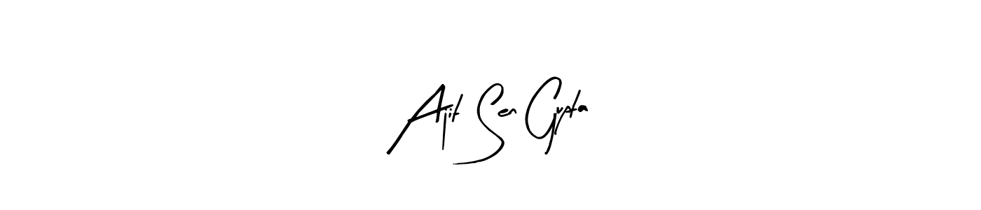 Create a beautiful signature design for name Ajit Sen Gupta. With this signature (Arty Signature) fonts, you can make a handwritten signature for free. Ajit Sen Gupta signature style 8 images and pictures png