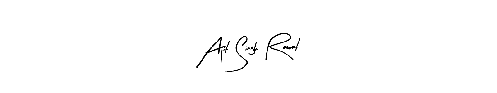 Arty Signature is a professional signature style that is perfect for those who want to add a touch of class to their signature. It is also a great choice for those who want to make their signature more unique. Get Ajit Singh Rawat name to fancy signature for free. Ajit Singh Rawat signature style 8 images and pictures png