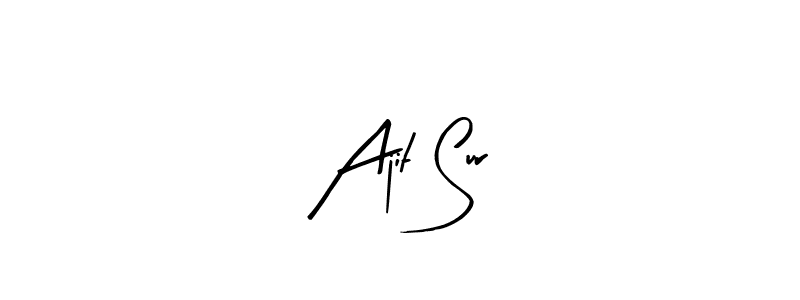 You should practise on your own different ways (Arty Signature) to write your name (Ajit Sur) in signature. don't let someone else do it for you. Ajit Sur signature style 8 images and pictures png