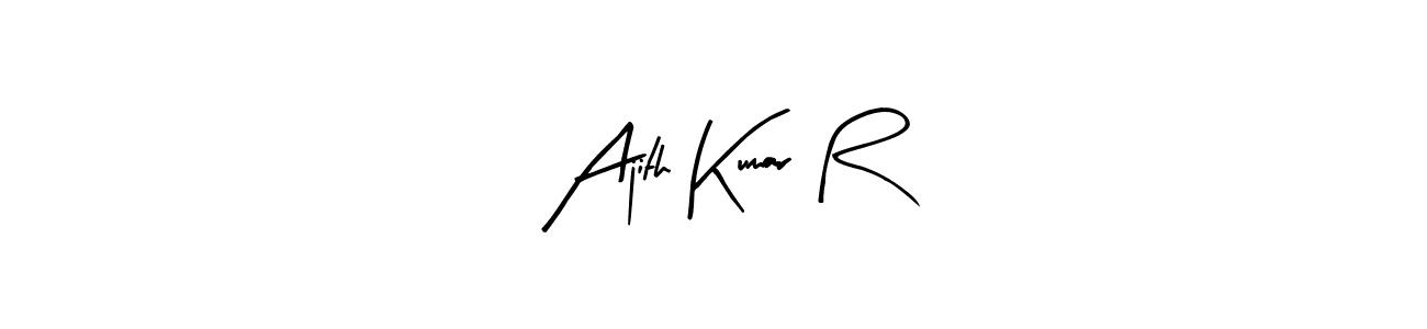 Make a beautiful signature design for name Ajith Kumar R. With this signature (Arty Signature) style, you can create a handwritten signature for free. Ajith Kumar R signature style 8 images and pictures png
