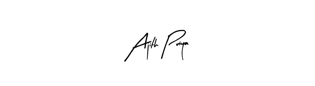 Make a beautiful signature design for name Ajith Priya. With this signature (Arty Signature) style, you can create a handwritten signature for free. Ajith Priya signature style 8 images and pictures png