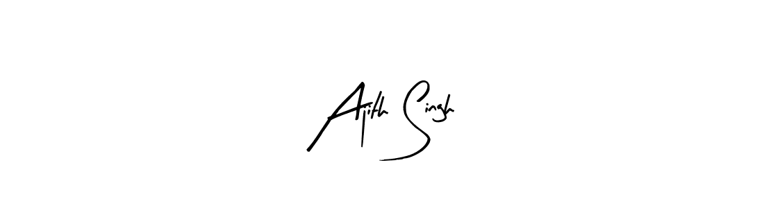 The best way (Arty Signature) to make a short signature is to pick only two or three words in your name. The name Ajith Singh include a total of six letters. For converting this name. Ajith Singh signature style 8 images and pictures png