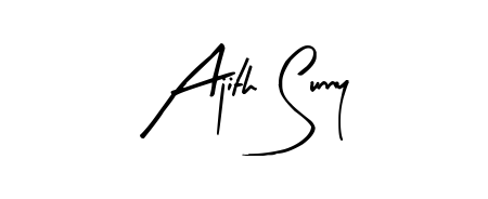 Get inspired by this graceful Arty Signature signature style for name Ajith Sunny. Smooth loops and balanced proportions for everyday use. Ajith Sunny signature style 8 images and pictures png