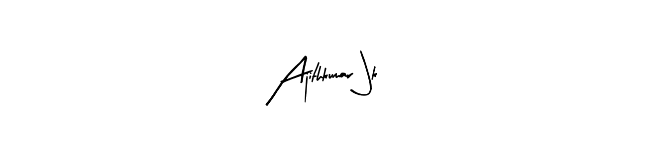 You should practise on your own different ways (Arty Signature) to write your name (Ajithkumar Jk) in signature. don't let someone else do it for you. Ajithkumar Jk signature style 8 images and pictures png
