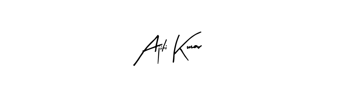 Similarly Arty Signature is the best handwritten signature design. Signature creator online .You can use it as an online autograph creator for name Ajiti Kumar. Ajiti Kumar signature style 8 images and pictures png