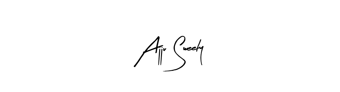 Also You can easily find your signature by using the search form. We will create Ajju Sweety name handwritten signature images for you free of cost using Arty Signature sign style. Ajju Sweety signature style 8 images and pictures png