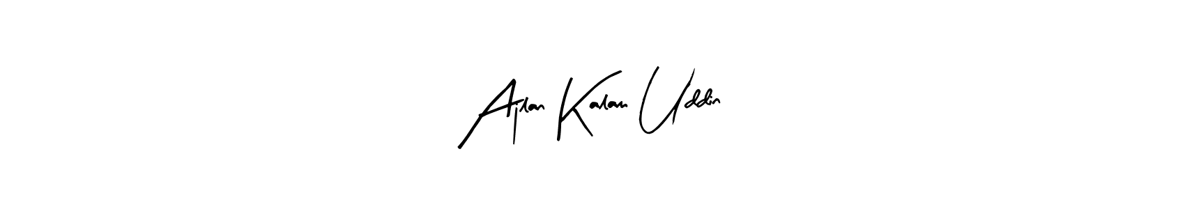 This is the best signature style for the Ajlan Kalam Uddin name. Also you like these signature font (Arty Signature). Mix name signature. Ajlan Kalam Uddin signature style 8 images and pictures png