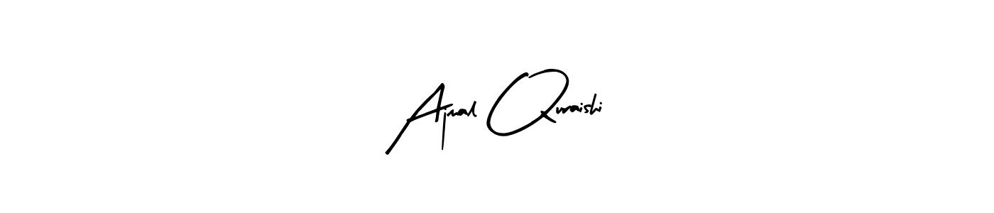 Use a signature maker to create a handwritten signature online. With this signature software, you can design (Arty Signature) your own signature for name Ajmal Quraishi. Ajmal Quraishi signature style 8 images and pictures png
