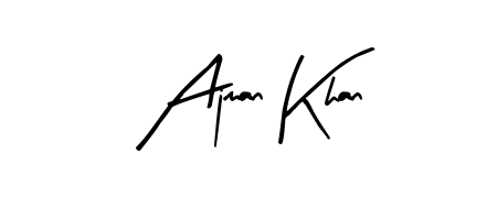 Achieve flawless digital penmanship with Ajman Khan name in Arty Signature font. The perfect tool for creating online signatures. Ajman Khan signature style 8 images and pictures png