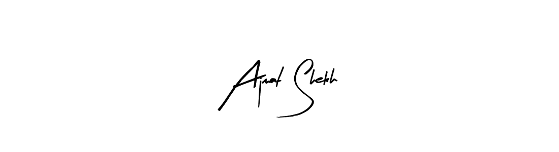 Design your own signature with our free online signature maker. With this signature software, you can create a handwritten (Arty Signature) signature for name Ajmat Shekh. Ajmat Shekh signature style 8 images and pictures png