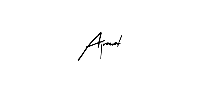 How to make Ajrawat name signature. Use Arty Signature style for creating short signs online. This is the latest handwritten sign. Ajrawat signature style 8 images and pictures png