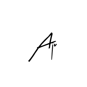 Create a beautiful signature design for name Aju. With this signature (Arty Signature) fonts, you can make a handwritten signature for free. Aju signature style 8 images and pictures png