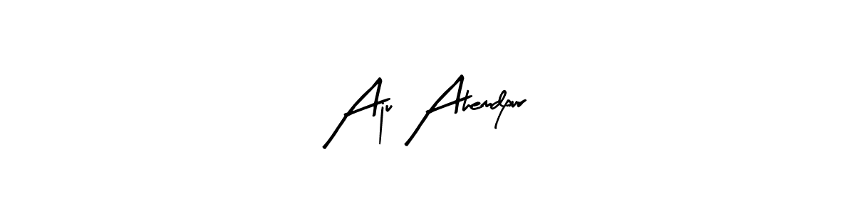 This is the best signature style for the Aju Ahemdpur name. Also you like these signature font (Arty Signature). Mix name signature. Aju Ahemdpur signature style 8 images and pictures png