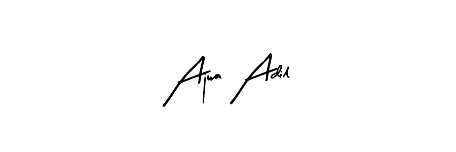 Ajwa Adil stylish signature style. Best Handwritten Sign (Arty Signature) for my name. Handwritten Signature Collection Ideas for my name Ajwa Adil. Ajwa Adil signature style 8 images and pictures png