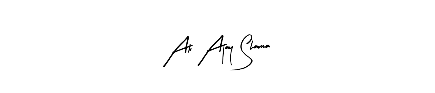 if you are searching for the best signature style for your name Ak Ajay Sharma. so please give up your signature search. here we have designed multiple signature styles  using Arty Signature. Ak Ajay Sharma signature style 8 images and pictures png