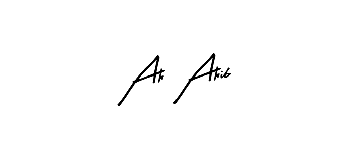 Design your own signature with our free online signature maker. With this signature software, you can create a handwritten (Arty Signature) signature for name Ak Akib. Ak Akib signature style 8 images and pictures png