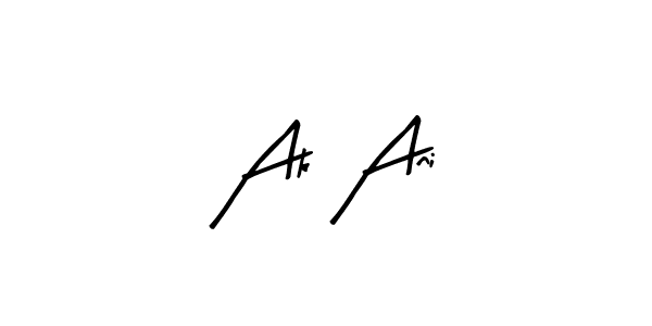 Create a beautiful signature design for name Ak Ani. With this signature (Arty Signature) fonts, you can make a handwritten signature for free. Ak Ani signature style 8 images and pictures png