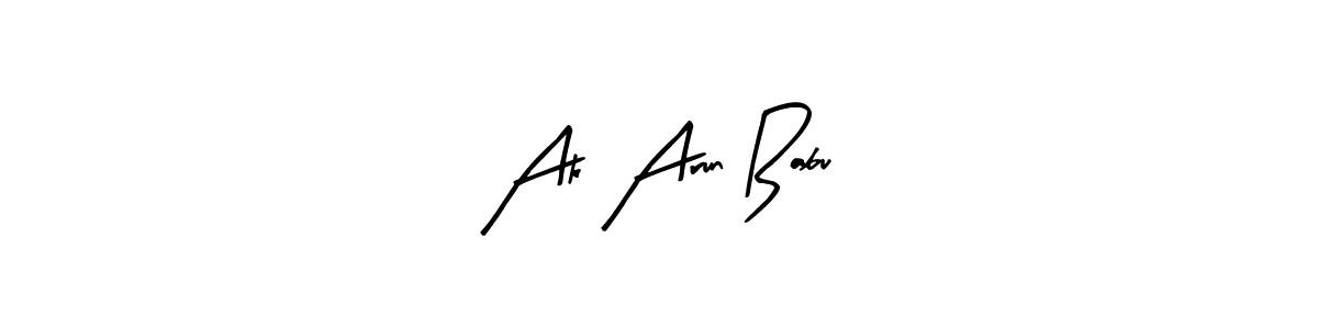You should practise on your own different ways (Arty Signature) to write your name (Ak Arun Babu) in signature. don't let someone else do it for you. Ak Arun Babu signature style 8 images and pictures png