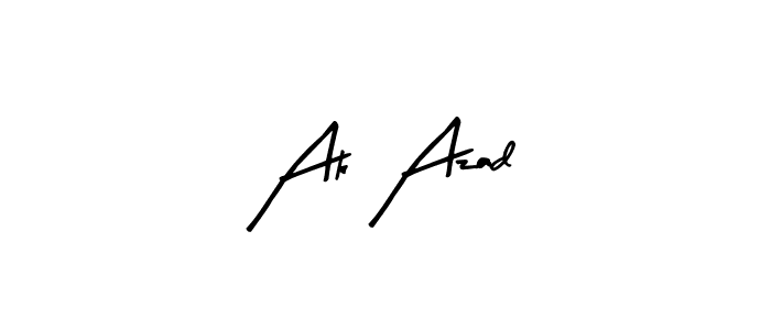 You should practise on your own different ways (Arty Signature) to write your name (Ak Azad) in signature. don't let someone else do it for you. Ak Azad signature style 8 images and pictures png