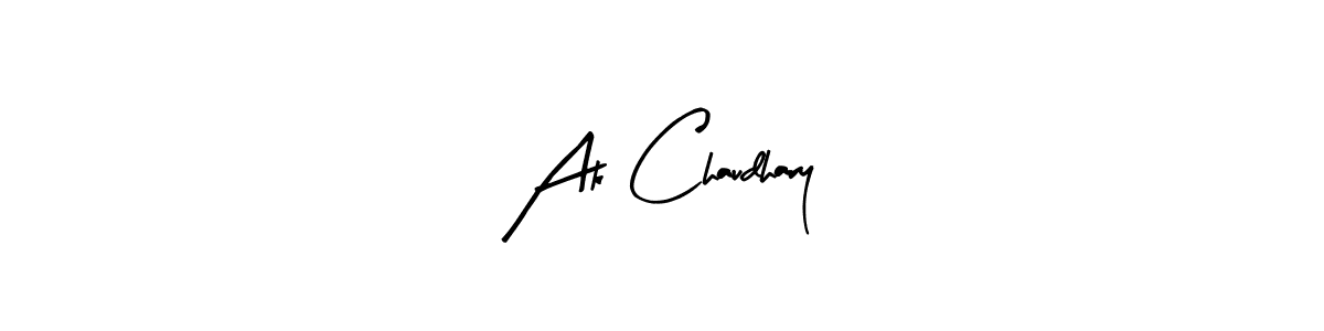 Similarly Arty Signature is the best handwritten signature design. Signature creator online .You can use it as an online autograph creator for name Ak Chaudhary. Ak Chaudhary signature style 8 images and pictures png