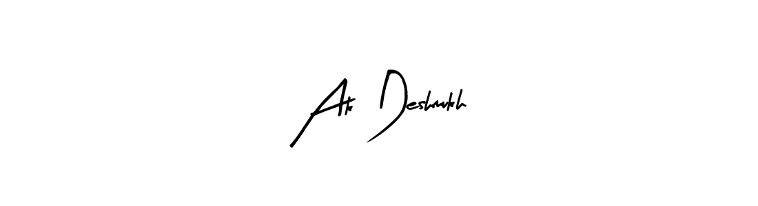 Use a signature maker to create a handwritten signature online. With this signature software, you can design (Arty Signature) your own signature for name Ak Deshmukh. Ak Deshmukh signature style 8 images and pictures png