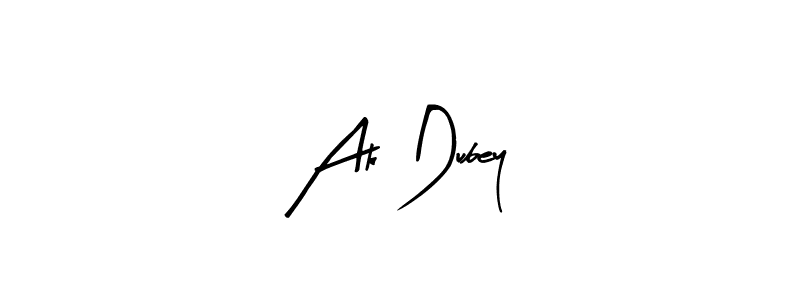 Use a signature maker to create a handwritten signature online. With this signature software, you can design (Arty Signature) your own signature for name Ak Dubey. Ak Dubey signature style 8 images and pictures png