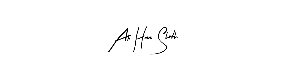 Design your own signature with our free online signature maker. With this signature software, you can create a handwritten (Arty Signature) signature for name Ak Hee Shath. Ak Hee Shath signature style 8 images and pictures png