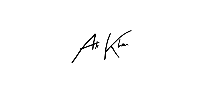 How to make Ak Khan name signature. Use Arty Signature style for creating short signs online. This is the latest handwritten sign. Ak Khan signature style 8 images and pictures png