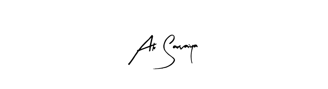 How to make Ak Sarvaiya signature? Arty Signature is a professional autograph style. Create handwritten signature for Ak Sarvaiya name. Ak Sarvaiya signature style 8 images and pictures png