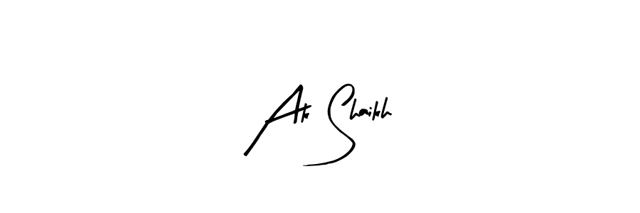 Make a beautiful signature design for name Ak Shaikh. Use this online signature maker to create a handwritten signature for free. Ak Shaikh signature style 8 images and pictures png