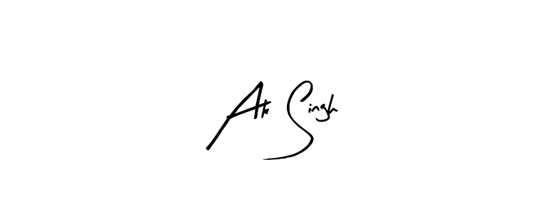 You should practise on your own different ways (Arty Signature) to write your name (Ak Singh) in signature. don't let someone else do it for you. Ak Singh signature style 8 images and pictures png
