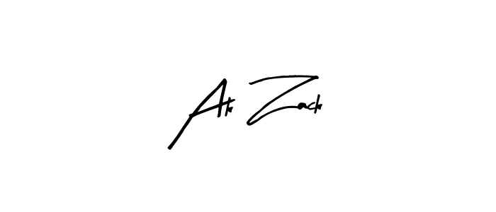 Similarly Arty Signature is the best handwritten signature design. Signature creator online .You can use it as an online autograph creator for name Ak Zack. Ak Zack signature style 8 images and pictures png