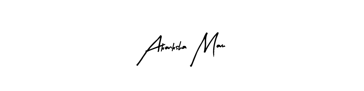 Similarly Arty Signature is the best handwritten signature design. Signature creator online .You can use it as an online autograph creator for name Akanksha Mam. Akanksha Mam signature style 8 images and pictures png