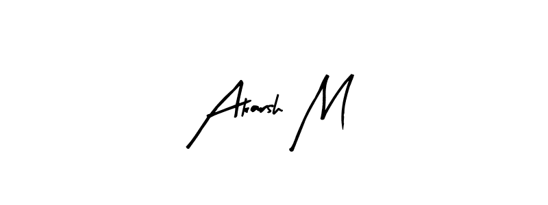 Use a signature maker to create a handwritten signature online. With this signature software, you can design (Arty Signature) your own signature for name Akarsh M. Akarsh M signature style 8 images and pictures png