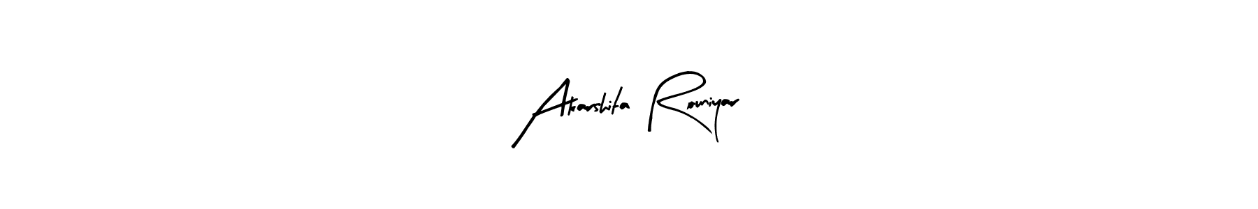 This is the best signature style for the Akarshita Rouniyar name. Also you like these signature font (Arty Signature). Mix name signature. Akarshita Rouniyar signature style 8 images and pictures png