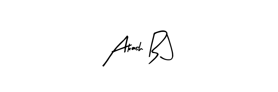 How to make Akash B J name signature. Use Arty Signature style for creating short signs online. This is the latest handwritten sign. Akash B J signature style 8 images and pictures png