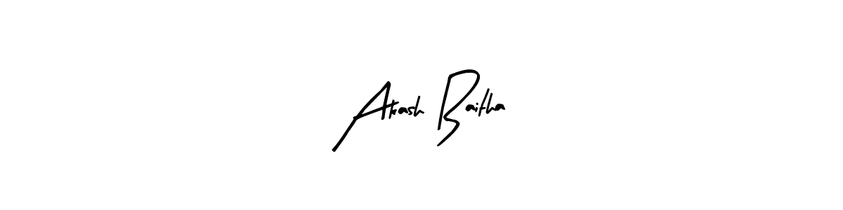 Use a signature maker to create a handwritten signature online. With this signature software, you can design (Arty Signature) your own signature for name Akash Baitha. Akash Baitha signature style 8 images and pictures png