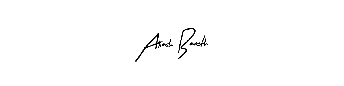 How to make Akash Bareth name signature. Use Arty Signature style for creating short signs online. This is the latest handwritten sign. Akash Bareth signature style 8 images and pictures png