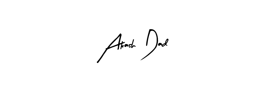 Arty Signature is a professional signature style that is perfect for those who want to add a touch of class to their signature. It is also a great choice for those who want to make their signature more unique. Get Akash Dad name to fancy signature for free. Akash Dad signature style 8 images and pictures png