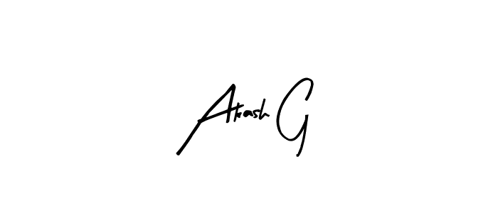 It looks lik you need a new signature style for name Akash G. Design unique handwritten (Arty Signature) signature with our free signature maker in just a few clicks. Akash G signature style 8 images and pictures png