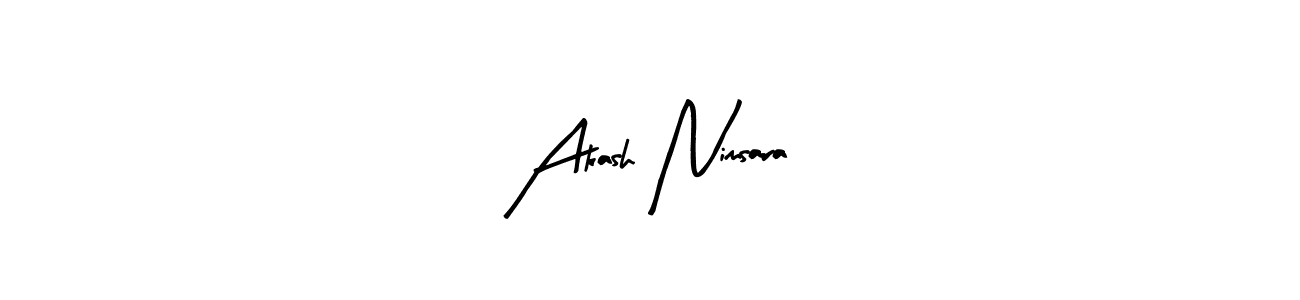 The best way (Arty Signature) to make a short signature is to pick only two or three words in your name. The name Akash Nimsara include a total of six letters. For converting this name. Akash Nimsara signature style 8 images and pictures png