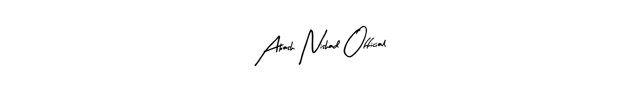 Make a beautiful signature design for name Akash Nishad Official. With this signature (Arty Signature) style, you can create a handwritten signature for free. Akash Nishad Official signature style 8 images and pictures png
