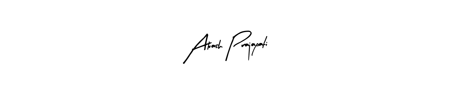 if you are searching for the best signature style for your name Akash Prajapati. so please give up your signature search. here we have designed multiple signature styles  using Arty Signature. Akash Prajapati signature style 8 images and pictures png